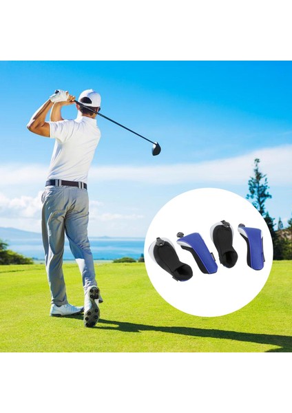 Değiştirilebilir No.tag Utility Protecter Blue ile 4 Adet Golf Hibrit Headcovers (Yurt Dışından) modelleri