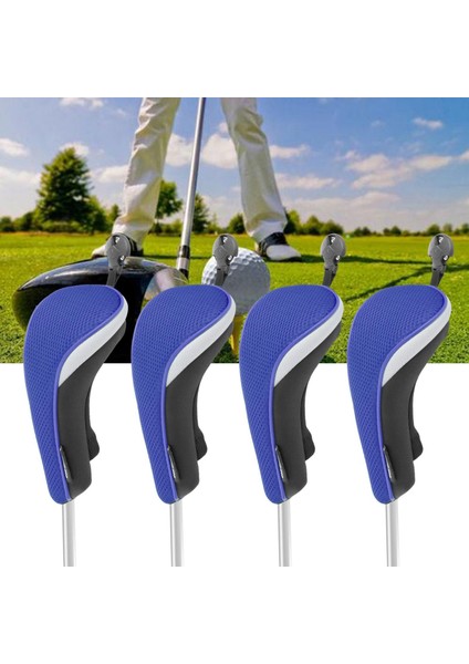 Değiştirilebilir No.tag Utility Protecter Blue ile 4 Adet Golf Hibrit Headcovers (Yurt Dışından) indirimleri