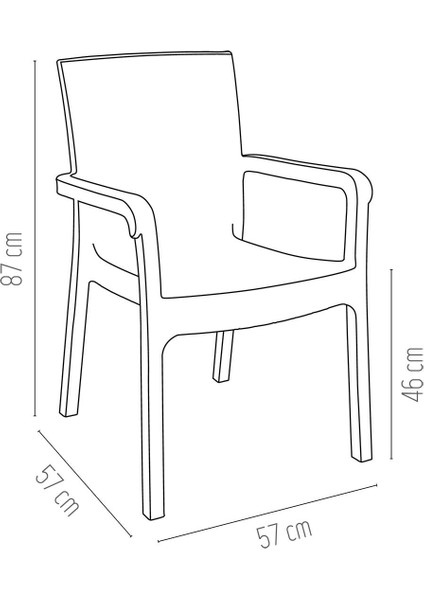 Markiz Rattan Koltuk Beyaz | 4'lü Set