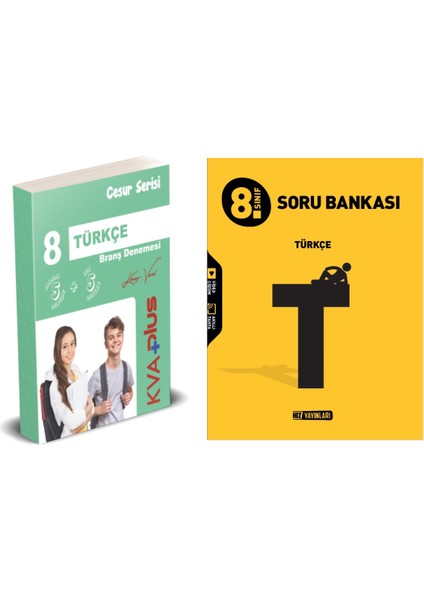 8.Sınıf Plus Yayınları Cesur Serisi Türkçe Deneme + Hız Yayınları Türkçe Soru Bankası