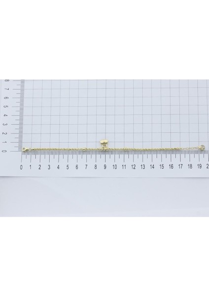 14K Altın Halat Zincir Kilit Bileklik 4B28165