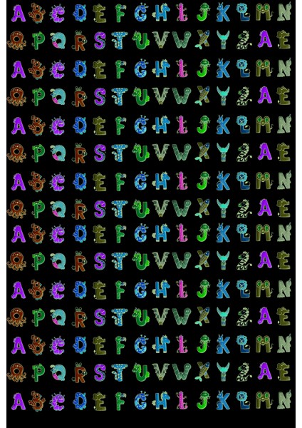 Harf Dikdörtgen Etiket (15X22 cm 2 Set)