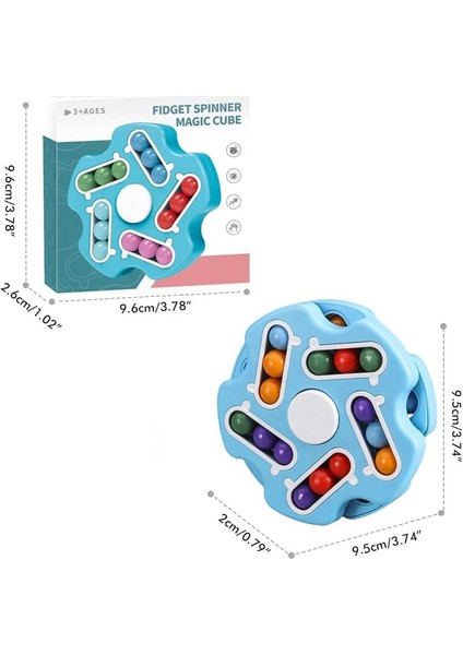 Eğlenceli Küp Üç Parçalı Set, Fidget Küp, Dönen Sihirli Fasulye Oyuncakları (Yurt Dışından)