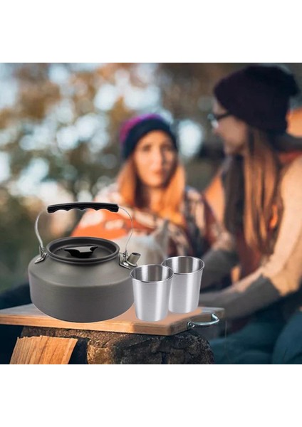 Kamp Tencere Seti Taşınabilir Pişirme Ekipmanları Pot Pan Set Açık Siyah (Yurt Dışından) indirimleri