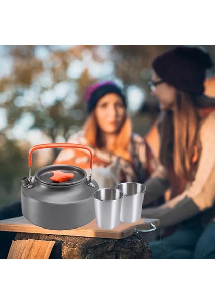 Kamp Tencere Seti 2-3 Kişi Kamp Ateşi Su Isıtıcısı Açık Pişirme Karışıklık Kiti Turuncu (Yurt Dışından) indirimleri