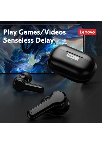 Orijinal Lenovo LP1S Tws Kulaklık Kablosuz Bluetooth 5.0 Kulaklık Su Geçirmez Spor Kulaklık Gürültü Azaltma Mikrofonlu Kulakiçi (Yurt Dışından)
