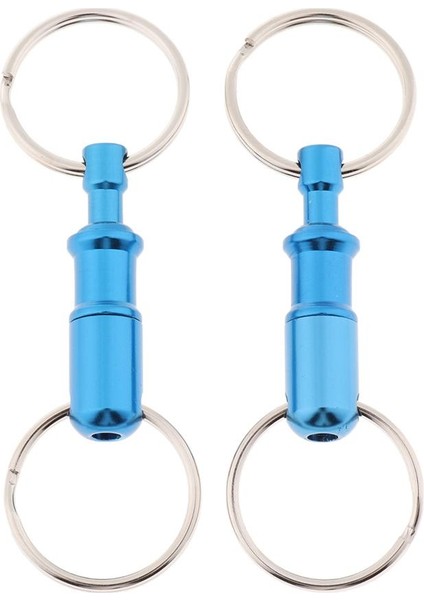 2x Ayrılabilir Çekme Apart Hızlı Yayın Anahtarlık Anahtarlık Ayrı Anahtarlık Mavi (Yurt Dışından) fiyatları