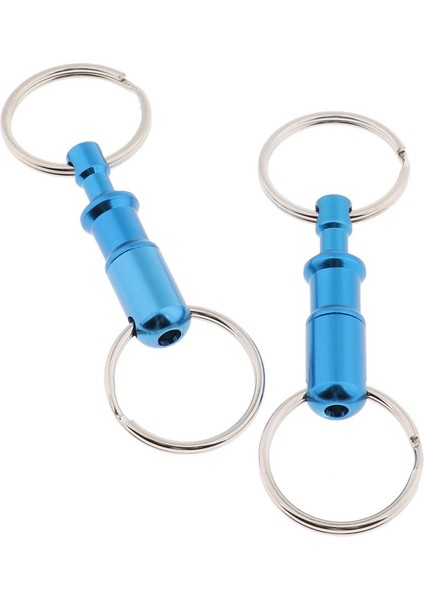 2x Ayrılabilir Çekme Apart Hızlı Yayın Anahtarlık Anahtarlık Ayrı Anahtarlık Mavi (Yurt Dışından) fırsatları