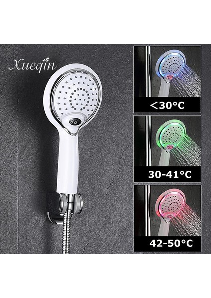 Renk Değişimi LED Işık Sıcaklık Sensörü Duş Başlığı Sprey Su Musluk Dokunun(Yurt Dışından)