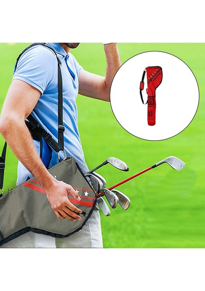 Golf Taşıma Caddy Club Kılıfı Çanta 7-10 Kulüpler Taşıma Seyahat Çantası Hafif Kırmızı (Yurt Dışından) fırsatları