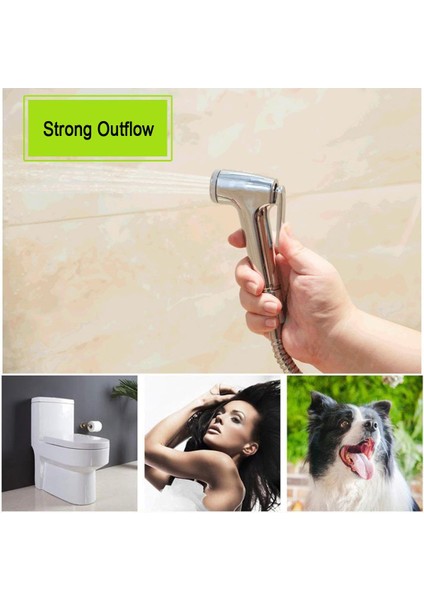 150CM El Duş Başlığı Douche Duş Sprey Başlığı Hortum Tutacağı Stand Jet Tuvalet - fiyatları