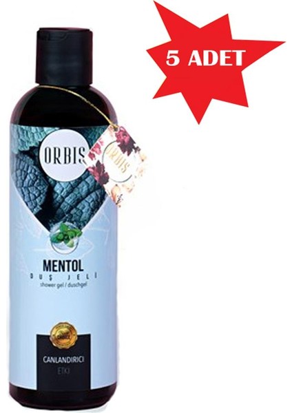 DUŞ JELİ 400 ML MENTOL ORBİS 5 ADET