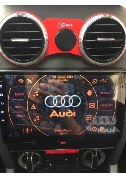Srv Audi A3 8p (2004-2012)UYUMLU KIRMIZI SLİNE Mıknatıslı Telefon Tutacağı