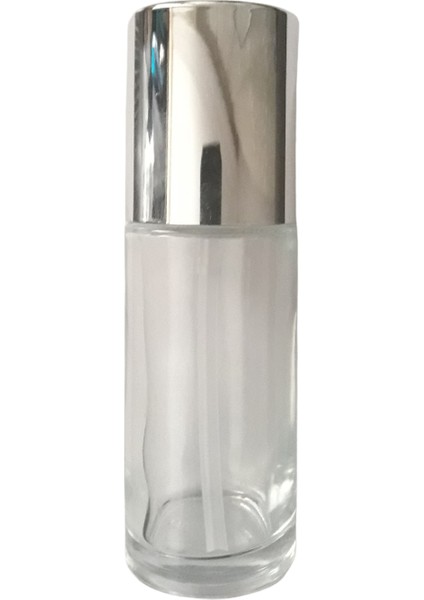 Losyon Ve Krem Şişesi 50 Ml 3 Adet Boş Şeffaf Gri Kapaklı