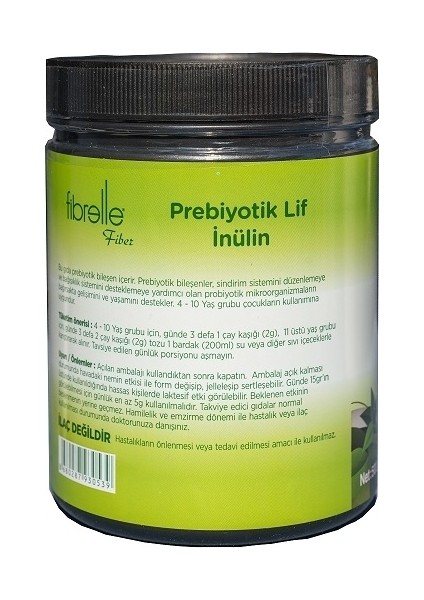 Inülin Prebiyotik Lif 500G Plastik Ambalaj 2 Adet fiyatları