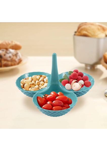 Meyve Tabağı Çok Katmanlı Ekran Snack Saklama Kutusu Kek Oturma Odası Gökyüzü Mavi Için Standı (Yurt Dışından) fiyatları