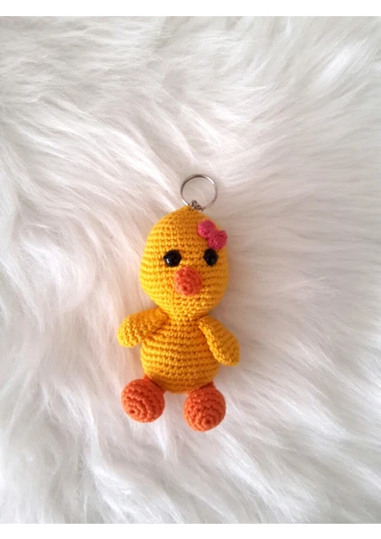 Oyuncak Park Maskot Şirin Civciv Amigurumi  Anahtarlık Oyuncak