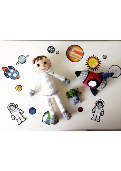 Astronot Furkan ve Uzay Takımı Amigurumi Oyuncak