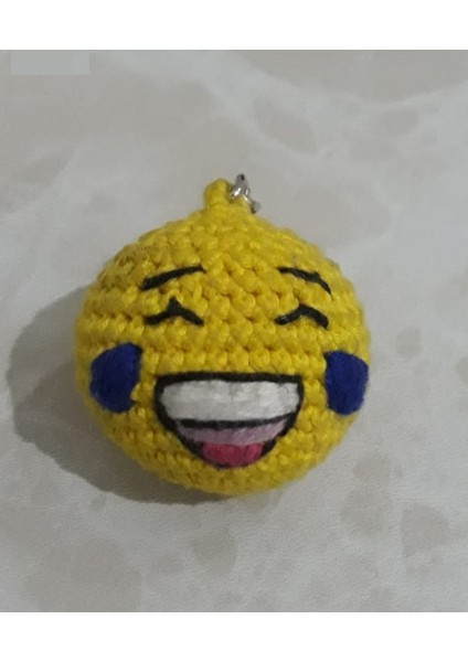 Gülen Surat Emoji Amigurumi Anahtarlık Oyuncak