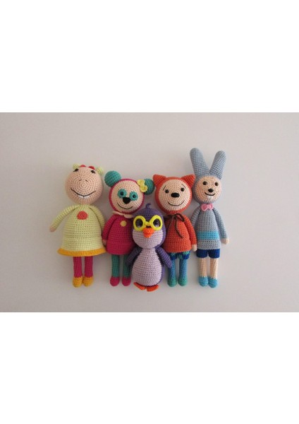 Kare Takımı ve Pengi Amigurumi Oyuncak