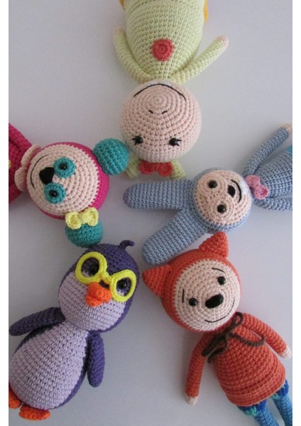 Kare Takımı ve Pengi Amigurumi Oyuncak