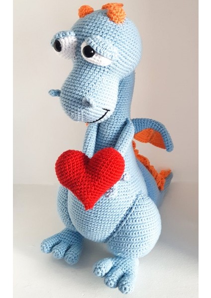 Kalpli Mavi Ejderha Amigurumi Oyuncak fiyatları
