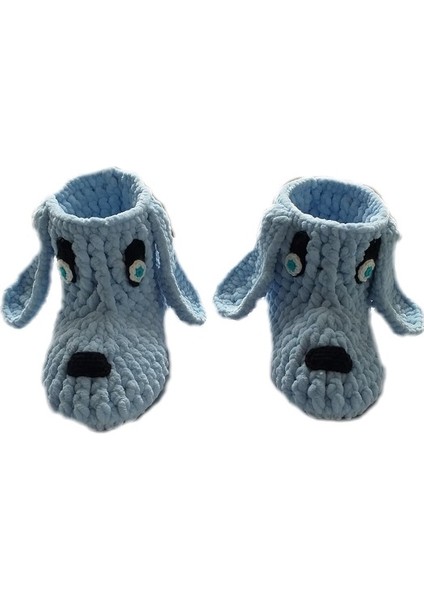 Gri Örgü Amigurumi Panduf Ev Botu