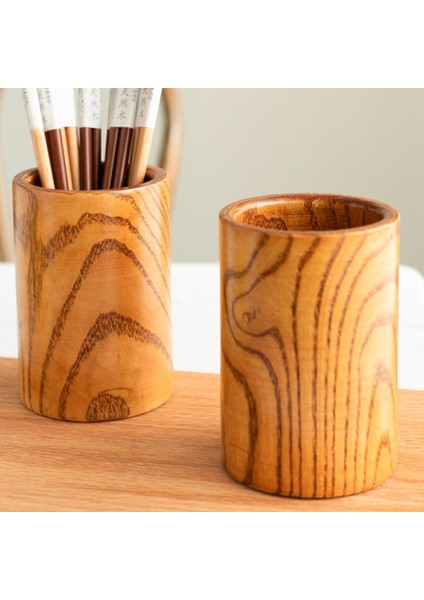 Ahşap Kap Tutucu Yemek Çubukları Varil Sofra Ev Için Kaşık Kalem Tutucu (Yurt Dışından) modelleri