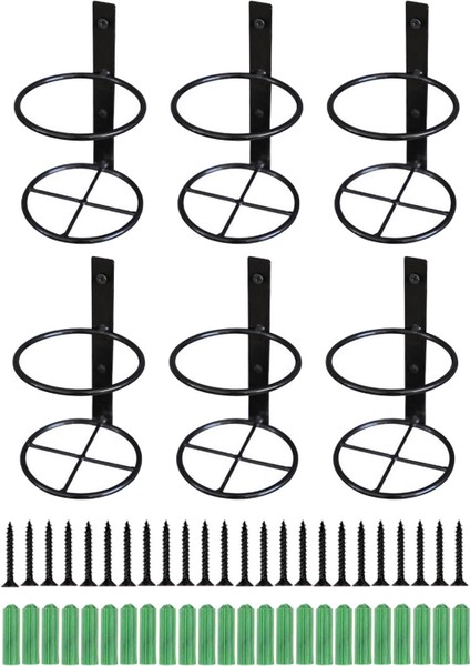 6x Basit Şarap Rafları Tutucu Asılı Monte Ekran Saklama Demir Yetişkin Dik (Yurt Dışından) fiyatları