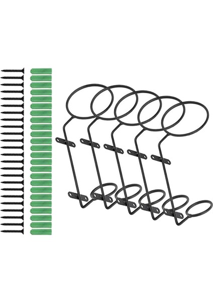 6x Basit Şarap Rafları Tutucu Asılı Monte Ekran Depolama Demir (Yurt Dışından)