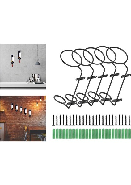 6x Basit Şarap Rafları Tutucu Asılı Monte Ekran Depolama Demir (Yurt Dışından) indirimleri