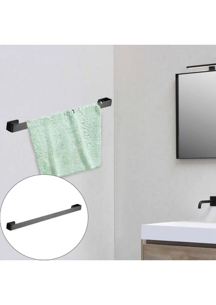 Duvara Monte Tuvalet Havlu Askısı Organizatör Banyo Donanım Seti Otel Bar Siyah 30 cm (Yurt Dışından) modelleri