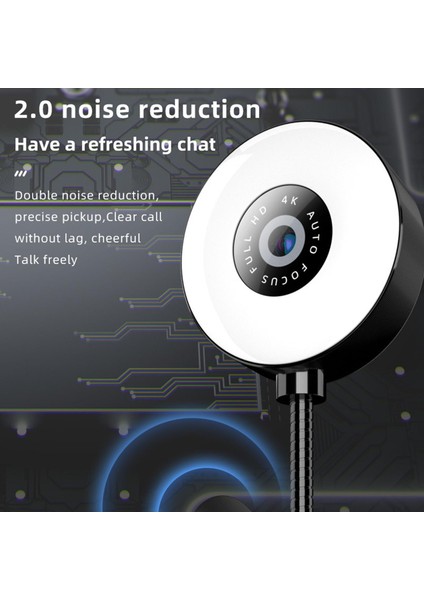 Webcam 4 K 4K Lens Grubu Mikrofonlu USB Web Kamerası Web Yayını Youtube 720P Için