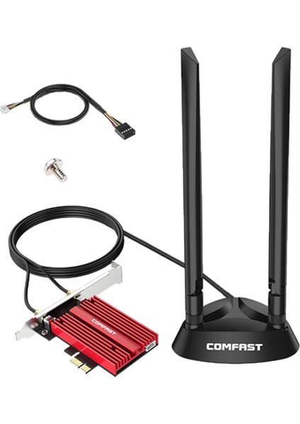 AX181PLUS Wıfı 6e Ağ Kartı Pcı-E Tri-Band Masaüstü Için 3000 Mbps Kablosuz fiyatları