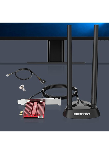 AX181PLUS Wıfı 6e Ağ Kartı Pcı-E Tri-Band Masaüstü Için 3000 Mbps Kablosuz modelleri