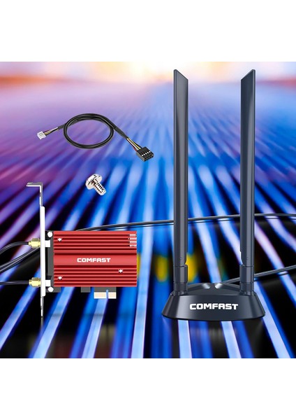 AX181PLUS Wıfı 6e Ağ Kartı Pcı-E Tri-Band Masaüstü Için 3000 Mbps Kablosuz fırsatları