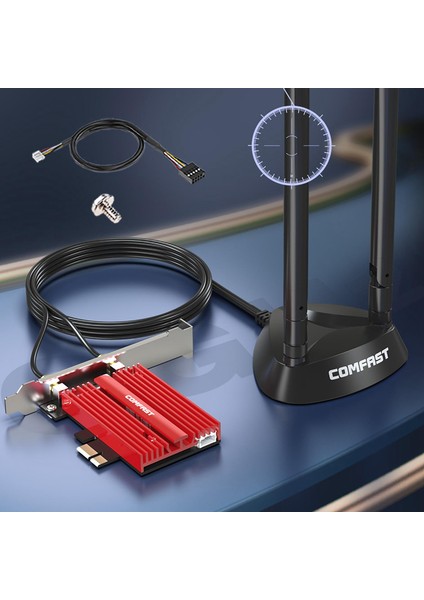 AX181PLUS Wıfı 6e Ağ Kartı Pcı-E Tri-Band Masaüstü Için 3000 Mbps Kablosuz indirimleri