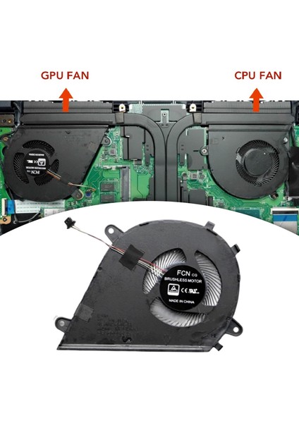 Cpu & Gpu Soğutma Fanı 2 Asus MARS15 VX60 VX60GT K571 X571G F571G Için 2 modelleri