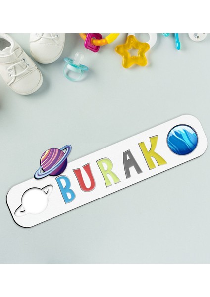 Toys Çocuklara Özel Isimli Ahşap Eğitici Yapboz Puzzle-7