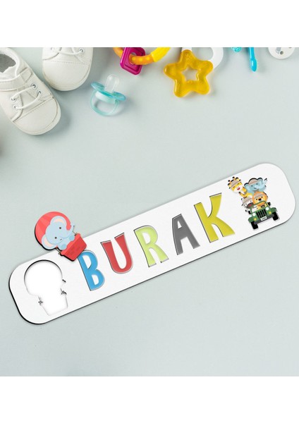 Toys Çocuklara Özel Isimli Ahşap Eğitici Yapboz Puzzle-9