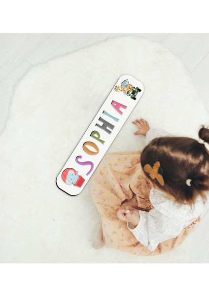 Toys Çocuklara Özel Isimli Ahşap Eğitici Yapboz Puzzle-9