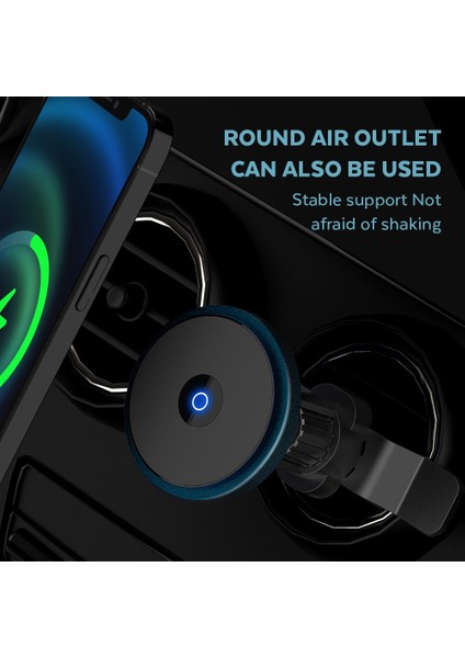 manyetik Araba Kablosuz Chargers Iphone12 / 12 Pro / 12 Mini / 12 Pro Max Magsaafe Hızlı 15 W Kablosuz Araç Şarj Telefon Tutucu | Kablosuz Şarj (Yurt Dışından)