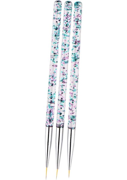 7/9 / 11MM Nail Art Liner Çizim Fırçası - Gümüş (Yurt Dışından)
