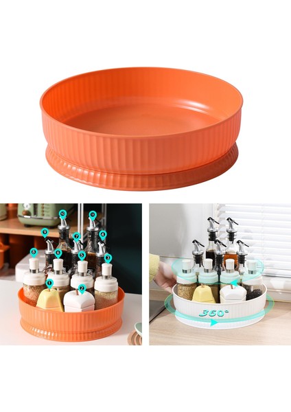 SunniMix Baharat Depolama Raf Turntable Sundries Organizatör Mutfak Portakal Için Kaymaz Yüzey (Yurt dışından)