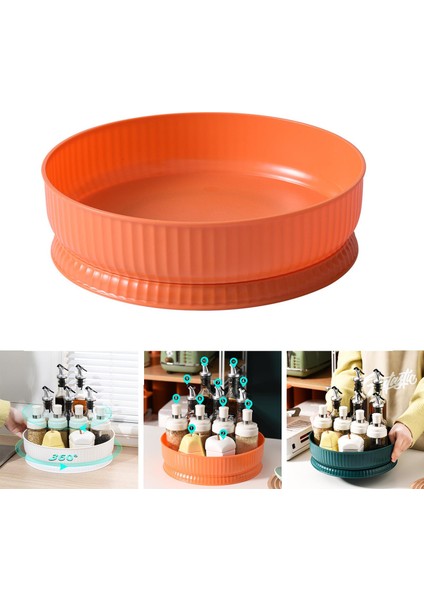 SunniMix Baharat Depolama Raf Turntable Sundries Organizatör Mutfak Portakal Için Kaymaz Yüzey (Yurt dışından)