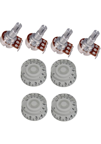 4 Adet 500 K Gitar Hacmi Potansiyometre Tencere ve Kontrol Knobs Altın( Yurt Dışından)(Yurt Dışından)