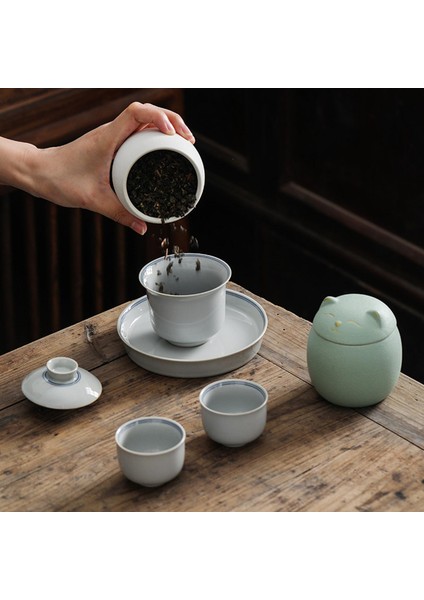 SunniMix Multiuse Çay Kutusu Gevşek Yaprak Çay Konteyner Tezgah Işık Yeşil Için Kapaklı (Yurt Dışından)