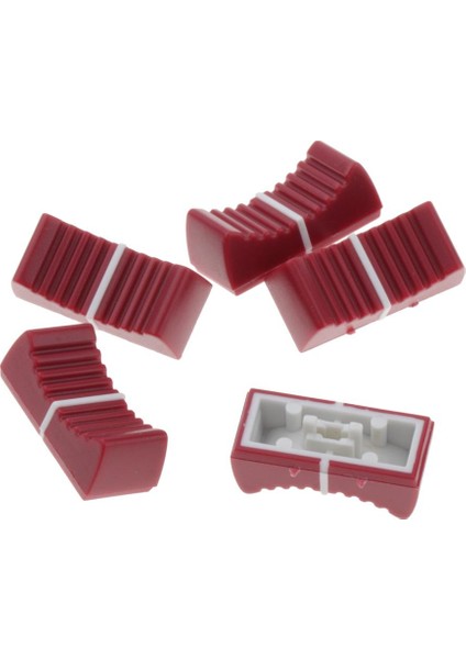 5 Adet 4mm Fader Topuzu Mikser Danışma Slider Potansiyometre Kontrol Kırmızı( Yurt Dışından)