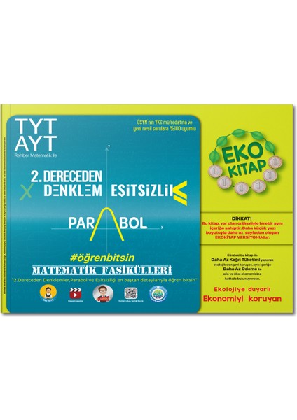 Kampüs TYT - AYT Matematik Fasikülleri - İkinci Dereceden Denklemler Parabol Eşitsizlikler