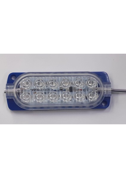 12 Volt 12 Ledli 2.4 W Düz Flashsız Modül Mavi (10 Adet)